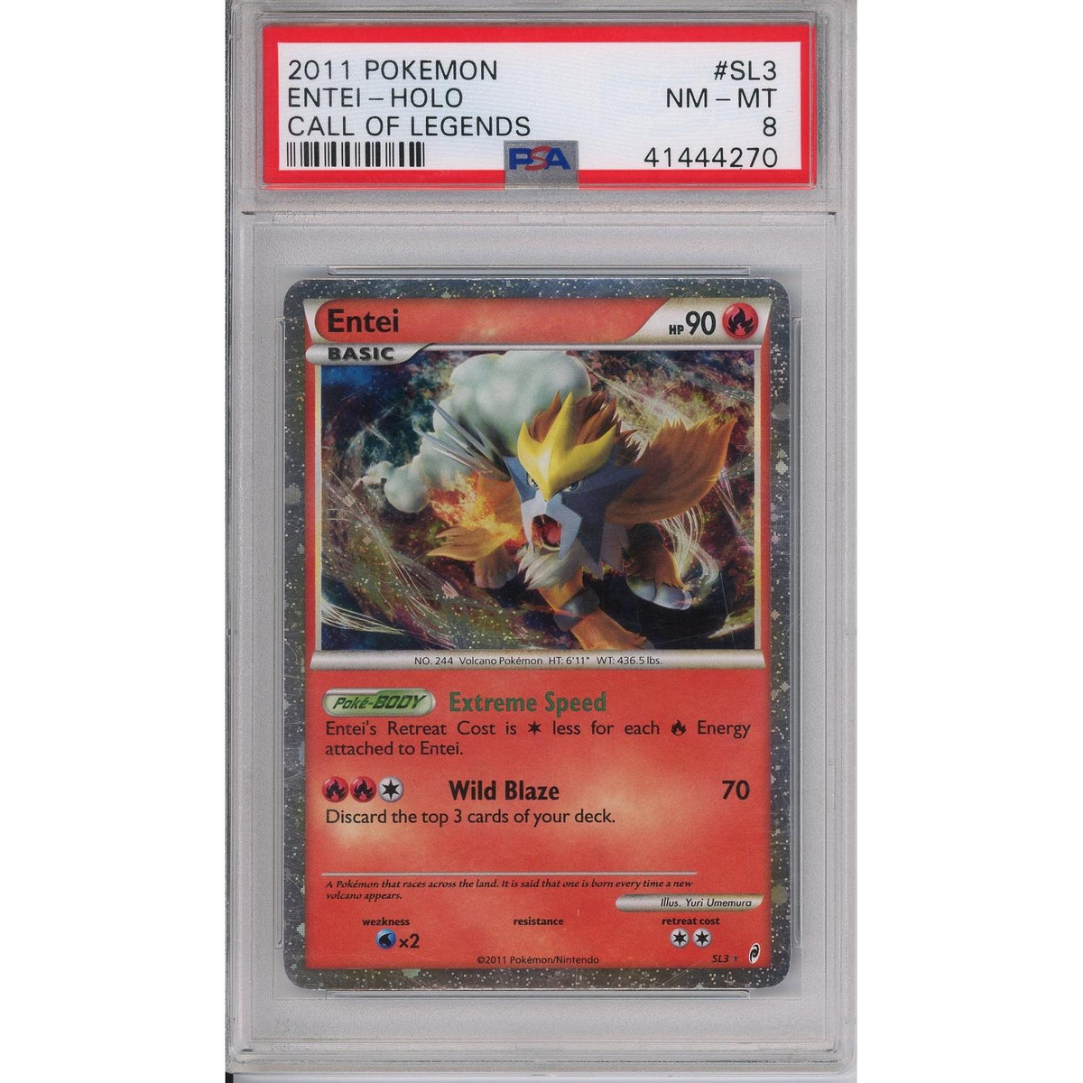 Pokémon Pokemon Graded: Entei Holo PSA 8