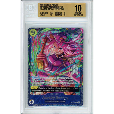 Pokémon One Piece Graded: Jewelry Bonney Op13-108 Treasure Cup Top 16 (2026) Beckett 10