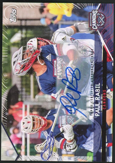 Pokémon Panini 2021 Topps Premier Lacrosse League Paul Rabil #193 Auto