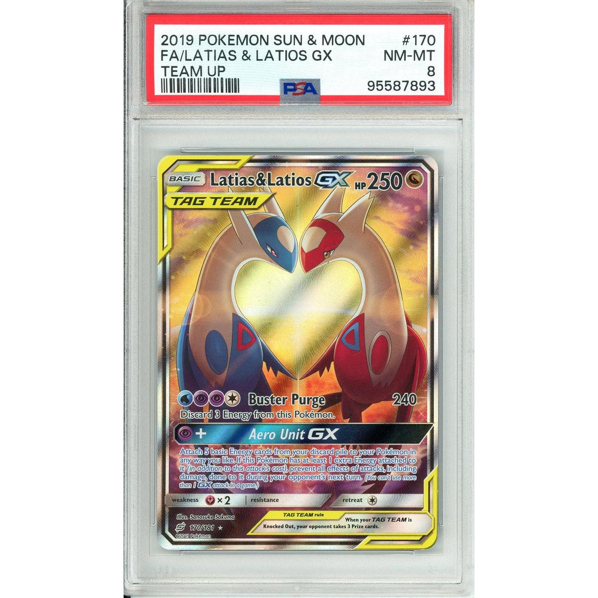 Pokémon Pokemon Graded: Latias & Latios GX PSA 8