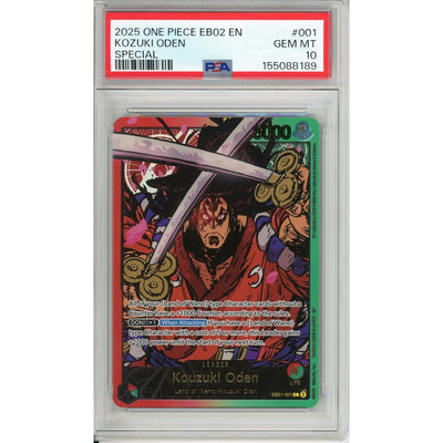 One Piece TCG One Piece Graded: Kozuki Oden Eb02 Special Leader (2025) PSA 10