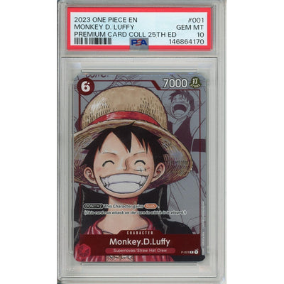 One Piece TCG One Piece Graded: Monkey D. Luffy P-001 Premium Card Collection 25th Edition PSA 10