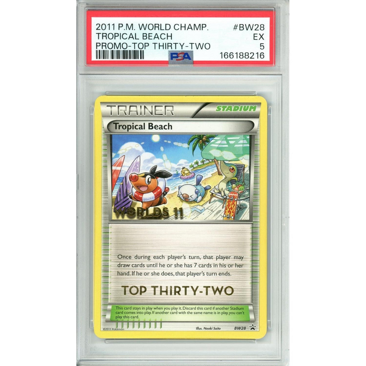 Pokémon Pokemon Graded: Tropical Beach #Bw28 Promo Top 32 (2011) PSA 5