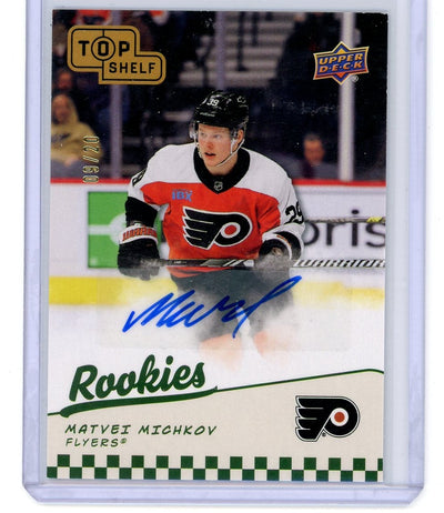 Hockey Upper Deck Matvei Michkov 2025 Upper Deck Nscc Top Shelf Autograph Rookie Card #'D 09/20