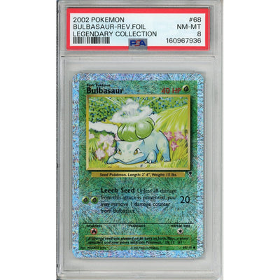 Pokémon Pokemon Graded: Bulbasaur 68/110 Legendary Collection (2002) Rev. Foil PSA 8