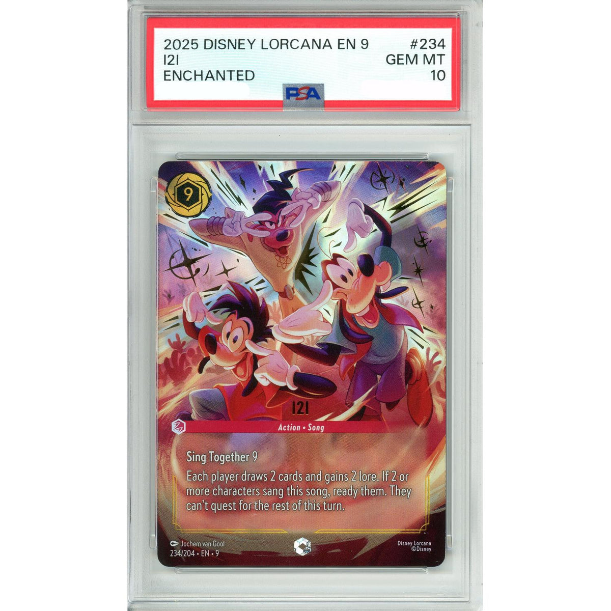 Disney Lorcana Lorcana Graded: I2i Action Song 234/204 Enchanted (2025) PSA 10