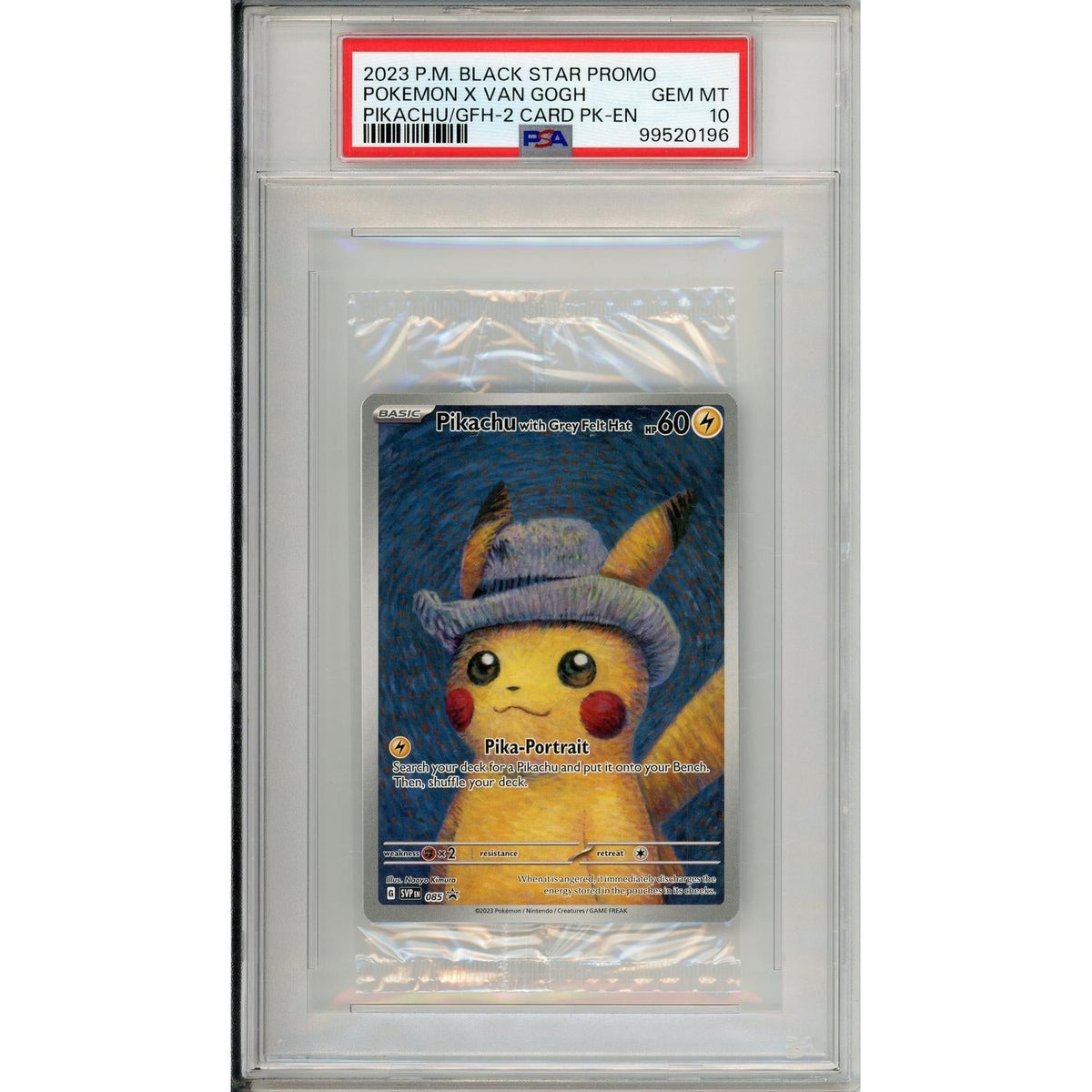Pokémon Pokemon Graded: Pikachu With Grey Felt Hat #85 Van Gogh Sealed Promo (2023) PSA 10