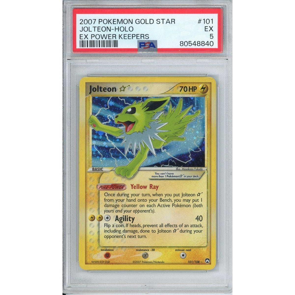 Pokémon Pokemon Graded: Jolteon Gold Star PSA 5