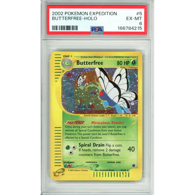 Pokémon Pokemon Graded: Butterfree 5/165 Expedition (2002) Holo PSA 6