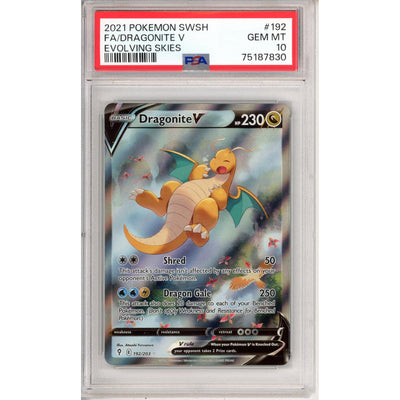 Pokémon Pokemon Graded: Dragonite V Evolving Skies PSA 10