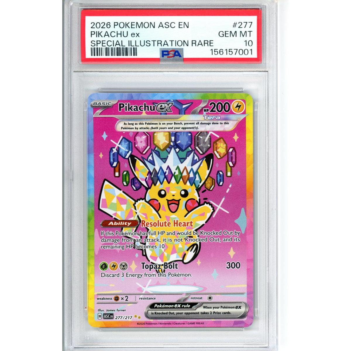 Pokémon Pokemon Graded: Pikachu EX #277 Special Illustration 2026 PSA 10