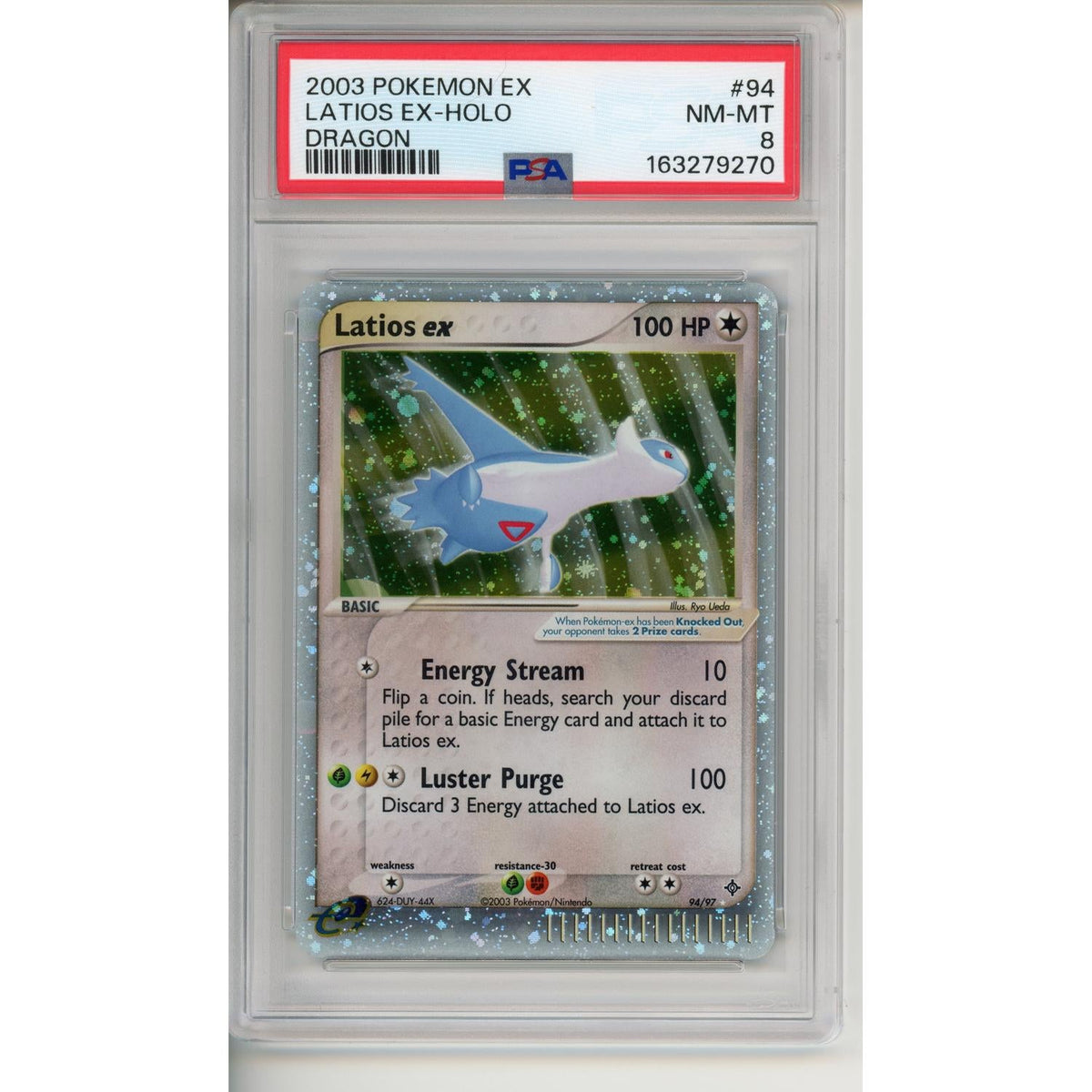 Pokémon Pokemon Graded: Latios EX Holo #94 PSA 8