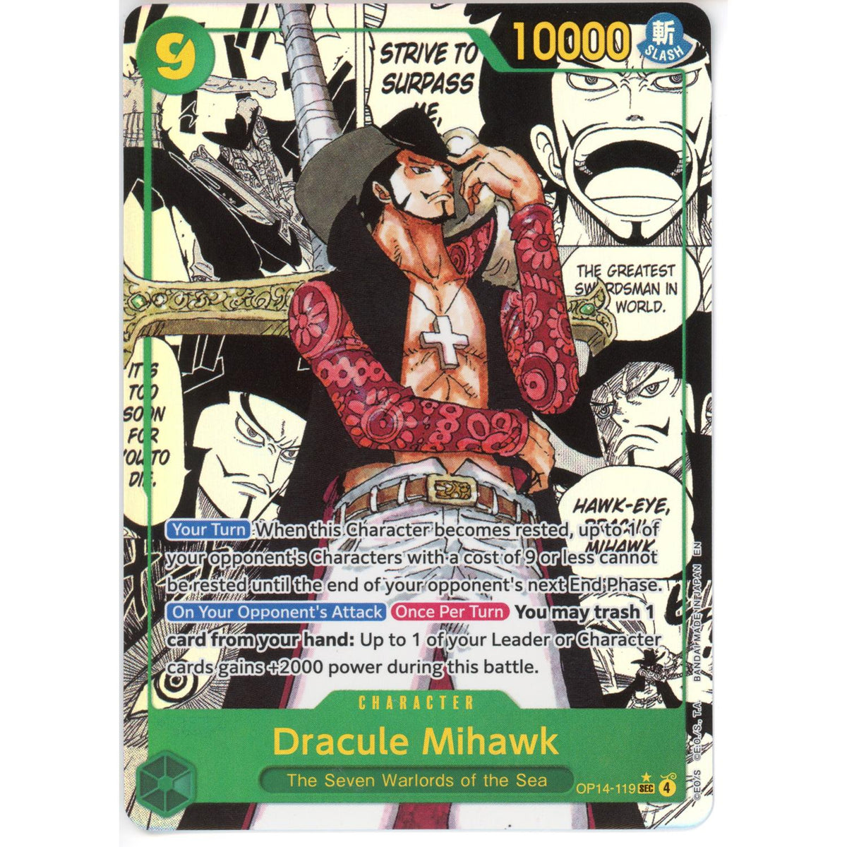One Piece TCG One Piece Single: Dracule Mihawk Op14-119 NM