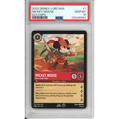 Disney Lorcana Lorcana Graded: Mickey Mouse Brave Little Tailor #1 D23 Expo Promo (2022) PSA 10