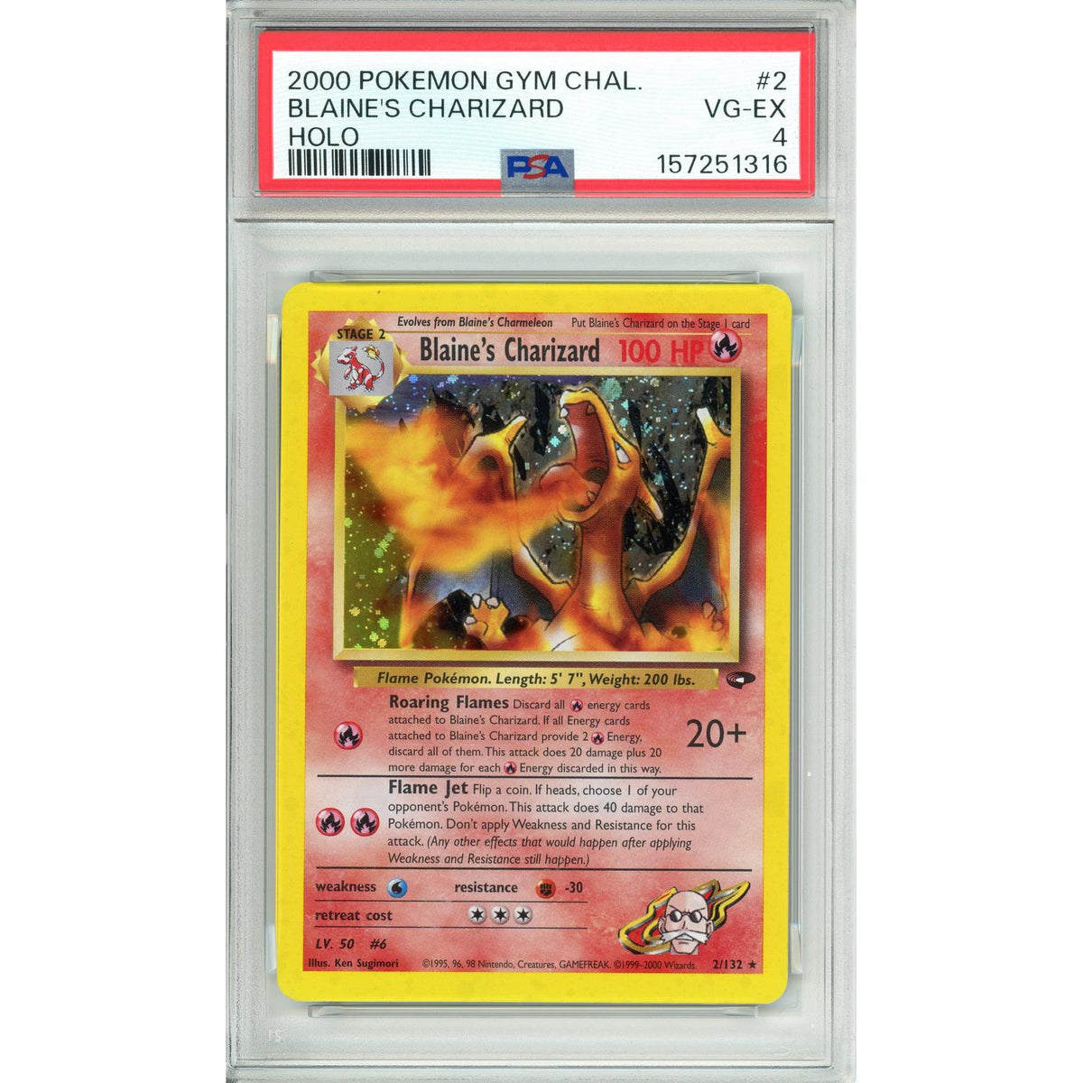 Pokémon Pokemon Graded: Blaine'S Charizard 21/132 Gym Challenge (2000) PSA 4