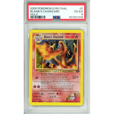 Pokémon Pokemon Graded: Blaine'S Charizard 21/132 Gym Challenge (2000) PSA 4