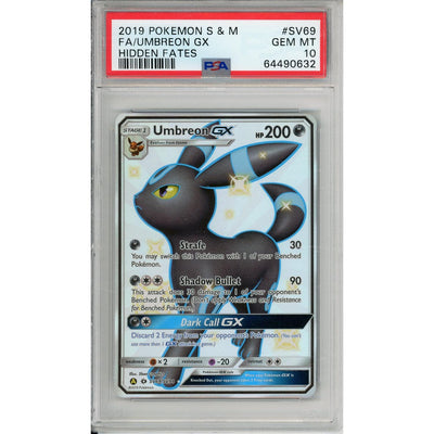 Pokémon Pokemon Graded: Umbreon GX Sv69/Sv94 Hidden Fates (2019) Full Art Holo PSA 10