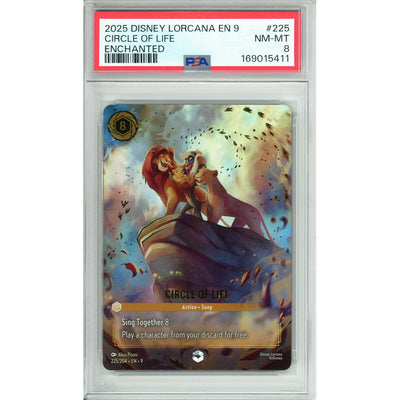 Disney Lorcana Lorcana Graded: Circle Of Life 225/204 Enchanted (2025) PSA 8