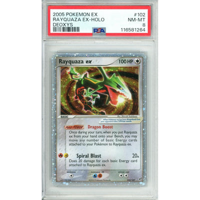 Pokémon Pokemon Graded: Rayquaza EX 102/107 EX Deoxys (2005) Holo PSA 8