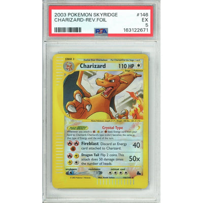 Pokémon Pokemon Graded: Charizard 146/144 Skyridge (2003) Reverse Holo PSA 5