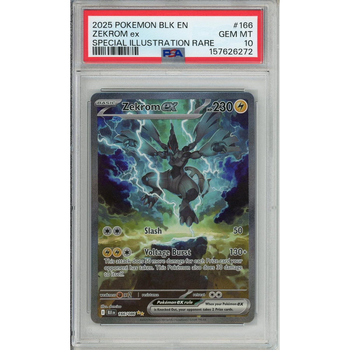 Pokémon Pokemon Graded: Zekrom EX 166/86 Black Bolt (2025) SIR PSA 10