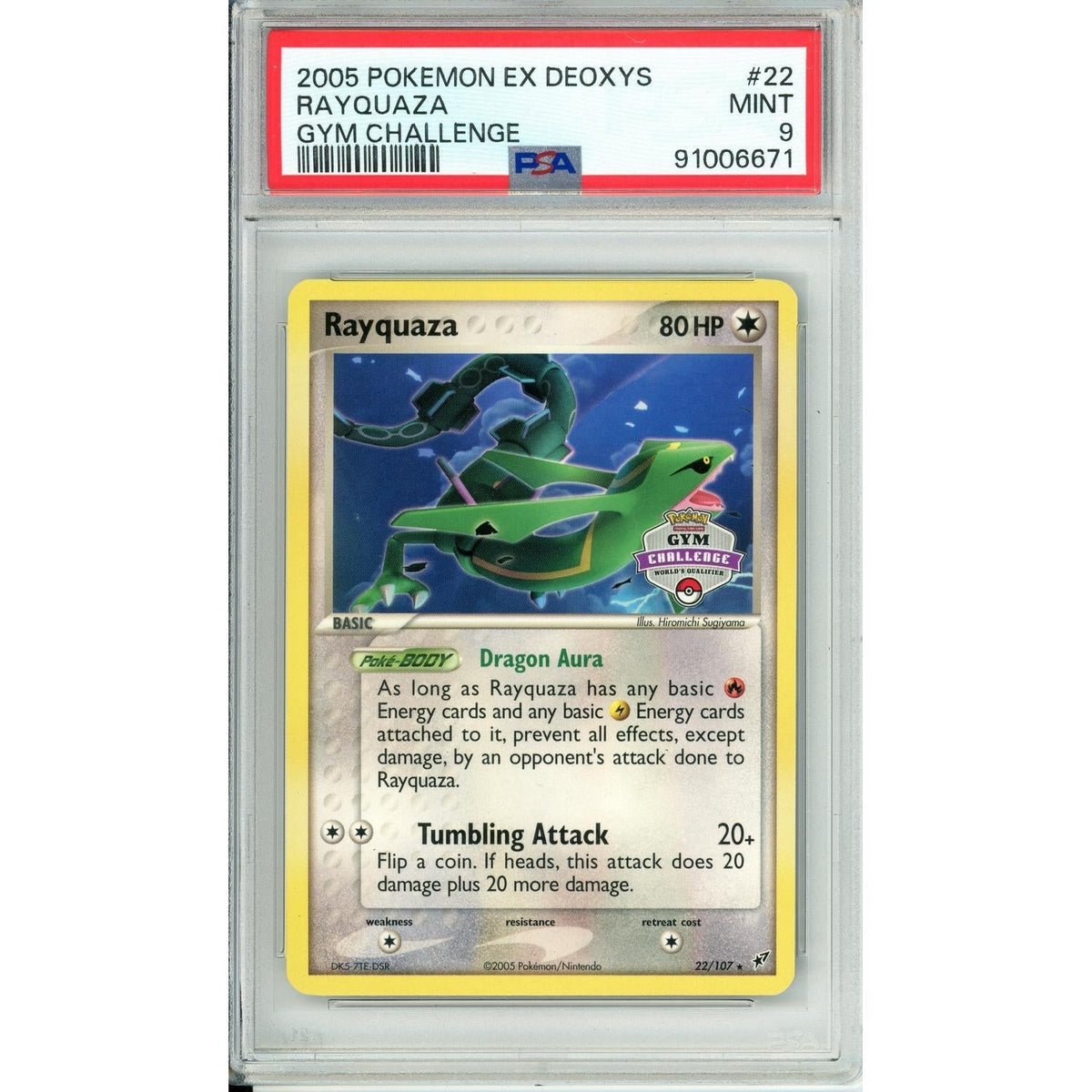 Pokémon Pokemon Graded: Rayquaza 21/107 Gym Challange (2005) PSA 9