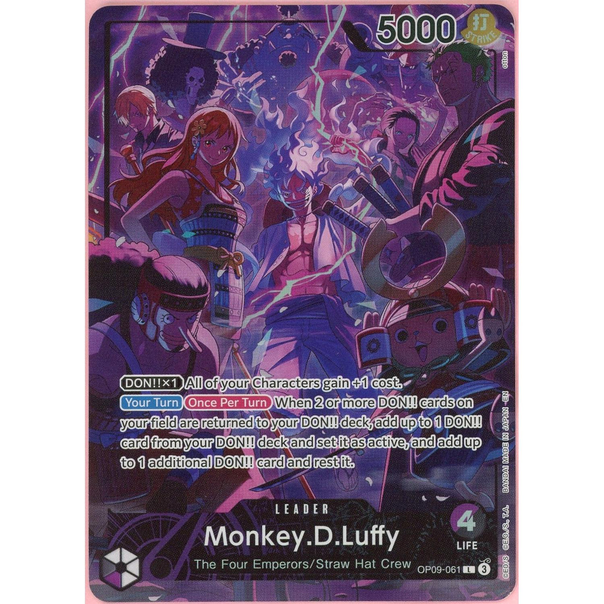 One Piece TCG One Piece Single: Monkey D. Luffy Op09-061 2nd Anniversary Set LP