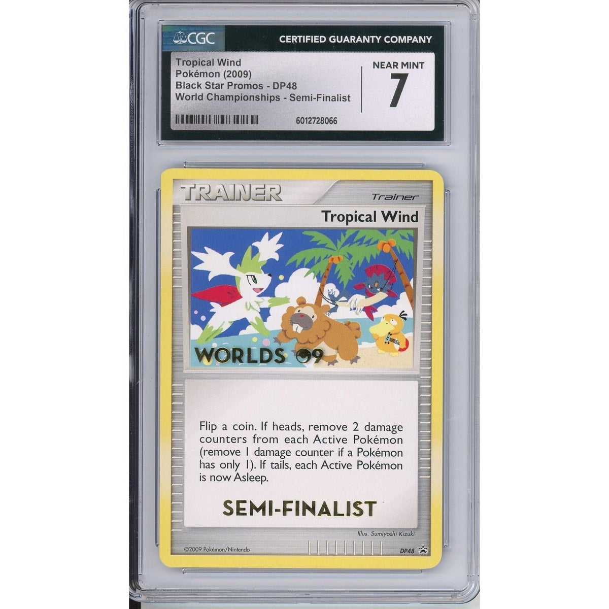 Pokémon Pokemon Graded: Tropical Wind #Dp48 Black Star Promo World Championships 2009 Semi-Finalists CGC 7