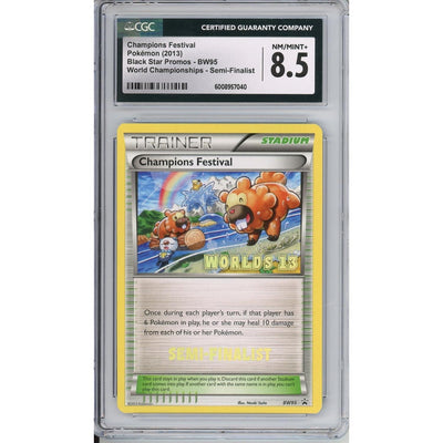 Pokémon Pokemon Graded: Champions Festival #Bw95 Black Star Promo World Championships 2013 Semi-Finalists CGC 8.5