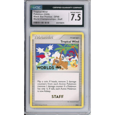 Pokémon Pokemon Graded: Tropical Wind #Dp48 Black Star Staff Promo World Championships 2009 CGC 7.5