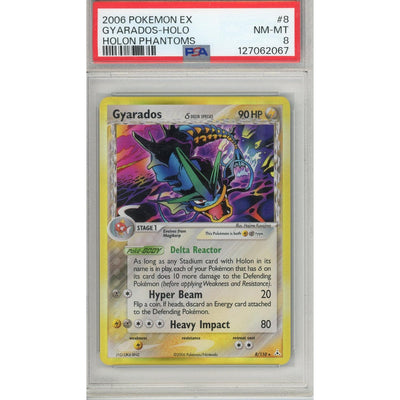 Pokémon Pokemon Graded: Gyarados 8/110 Holon Phantoms (2006) Holo PSA 8