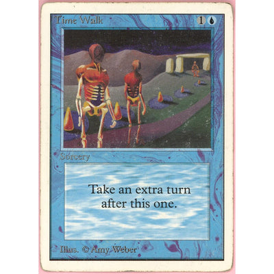Magic The Gathering MTG Single: Time Walk Unlimited Edition (1993) HP