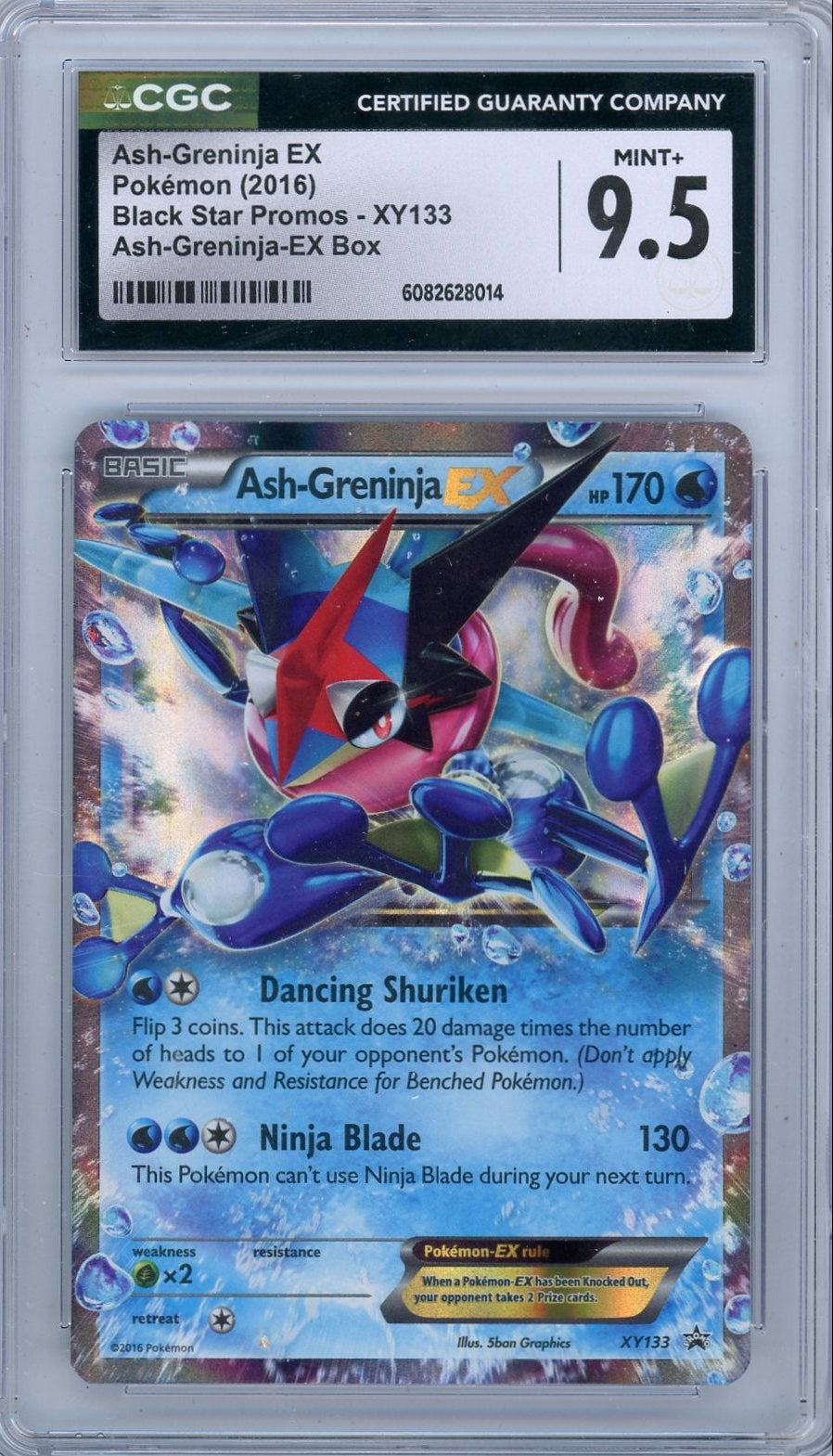 Pokémon Ash-Greninja EX 2016 PokéMon Black Star Promo #Xy133 CGC 9.5