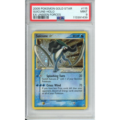 Pokémon Pokemon Graded: Suicune Gold Star 115/115 EX Unseen Forces (2005) PSA 9