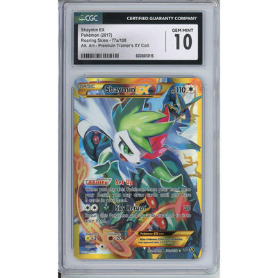 Pokémon Pokemon Graded: Shaymin EX 77a/108 Roaring Skies XY Premium Trainer Collection (2017) Alt Art Holo CGC 10