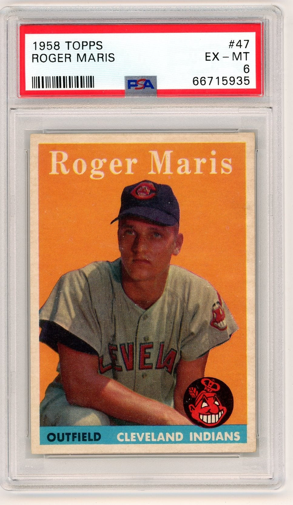 Baseball Topps Roger Maris 1958 Topps #47 PSA 6 Rookie Card