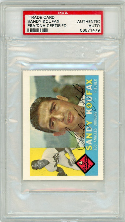 Baseball Topps Sandy Koufax 1960 Topps Reprint Autograph PSA/Dna Certified
