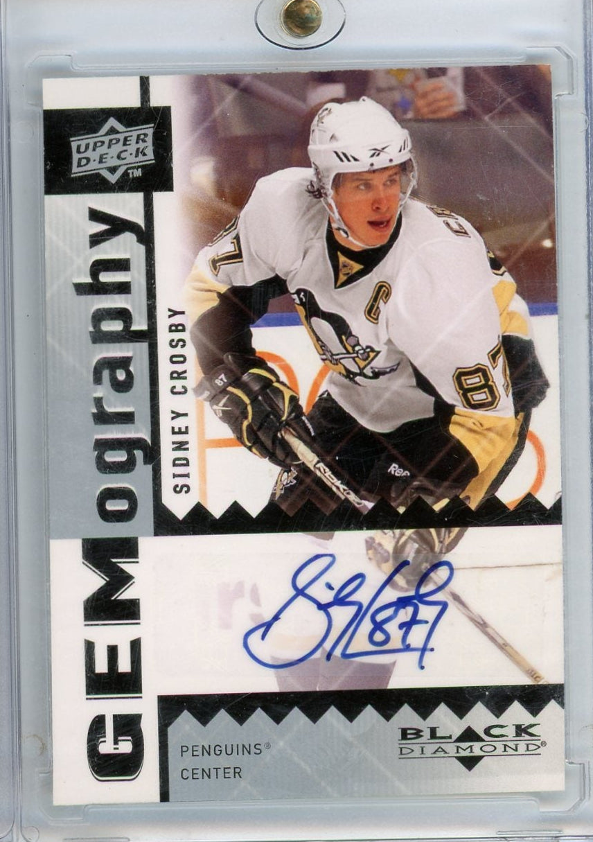 Hockey Upper Deck Sidney Crosby 2009 Upper Deck Black Diamond Gemography Autograph
