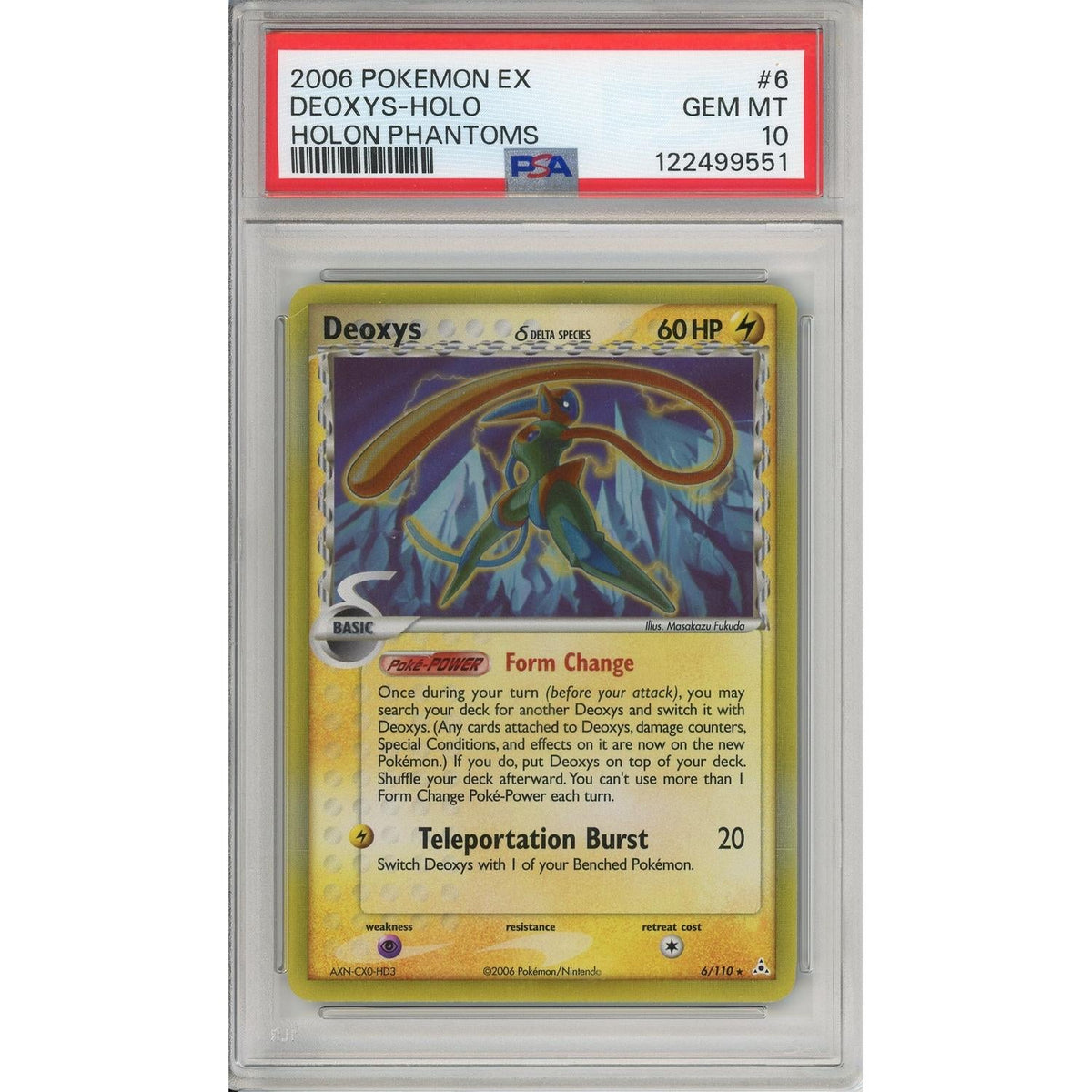 Pokémon Pokemon Graded: Deoxys Delta Species Speed 6/110 Holon Phantoms (2006) Holo PSA 10