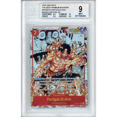 One Piece TCG One Piece Graded: Portgas D. Ace Manga Alt Art Op02-013 The Best Beckett 9