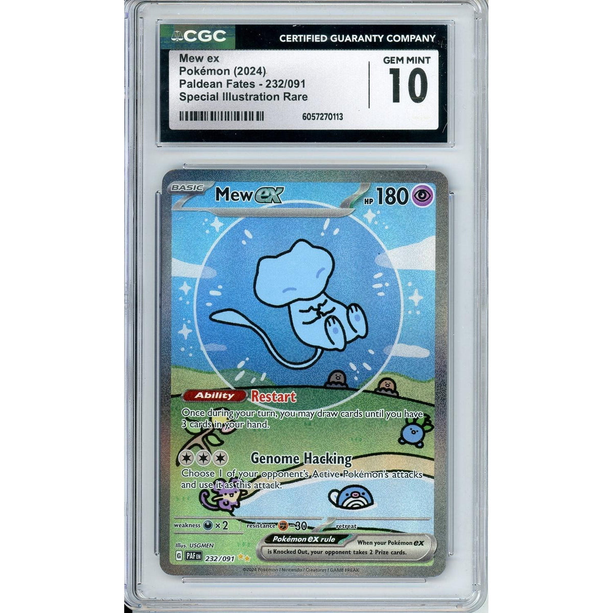 Pokémon Pokemon Graded: Mew EX 232/91 Paldean Fates (2024) SIR Holo CGC 10