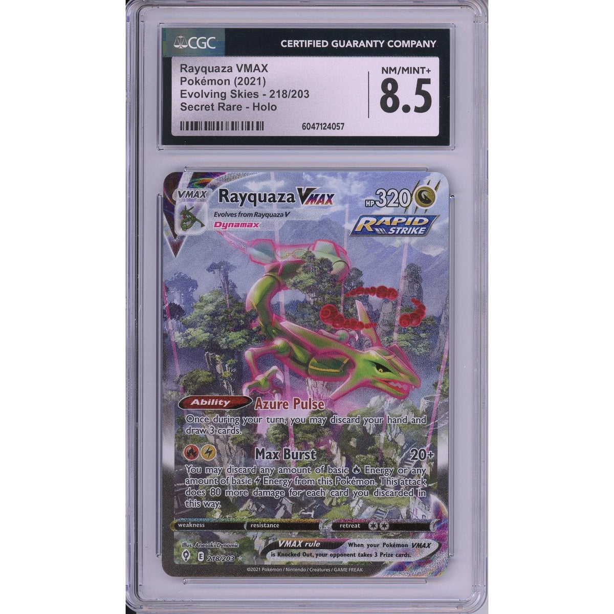 Pokémon Pokemon Graded: Rayquaza VMAX CGC 8.5