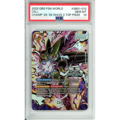 Dragon Ball Dragon Ball Graded: Cell Sb01-012 Championship 25-26 Wave 2 Top Prize PSA 10