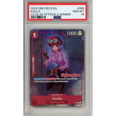 One Piece TCG One Piece Graded: Koala P-069 Championship 25-26 Winner PSA 10