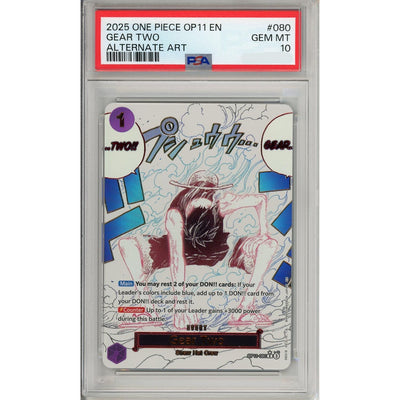 One Piece TCG One Piece Graded: Gear Two Op11-080 Alternate Art Event Manga PSA 10