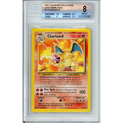 Pokémon Pokemon Graded: Charizard #3 Deck Legendary Collection (2002) Beckett 8