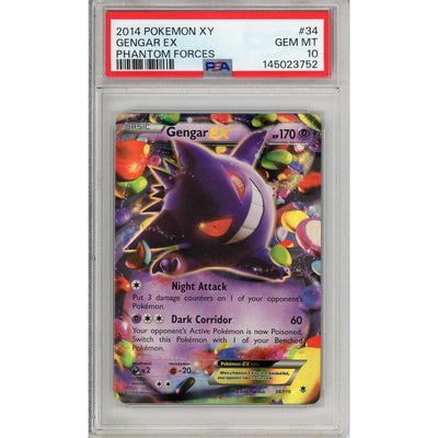 Pokémon Pokemon Graded: Gengar EX 34/119 Phantom Forces (2014) Ultra Rare PSA 10