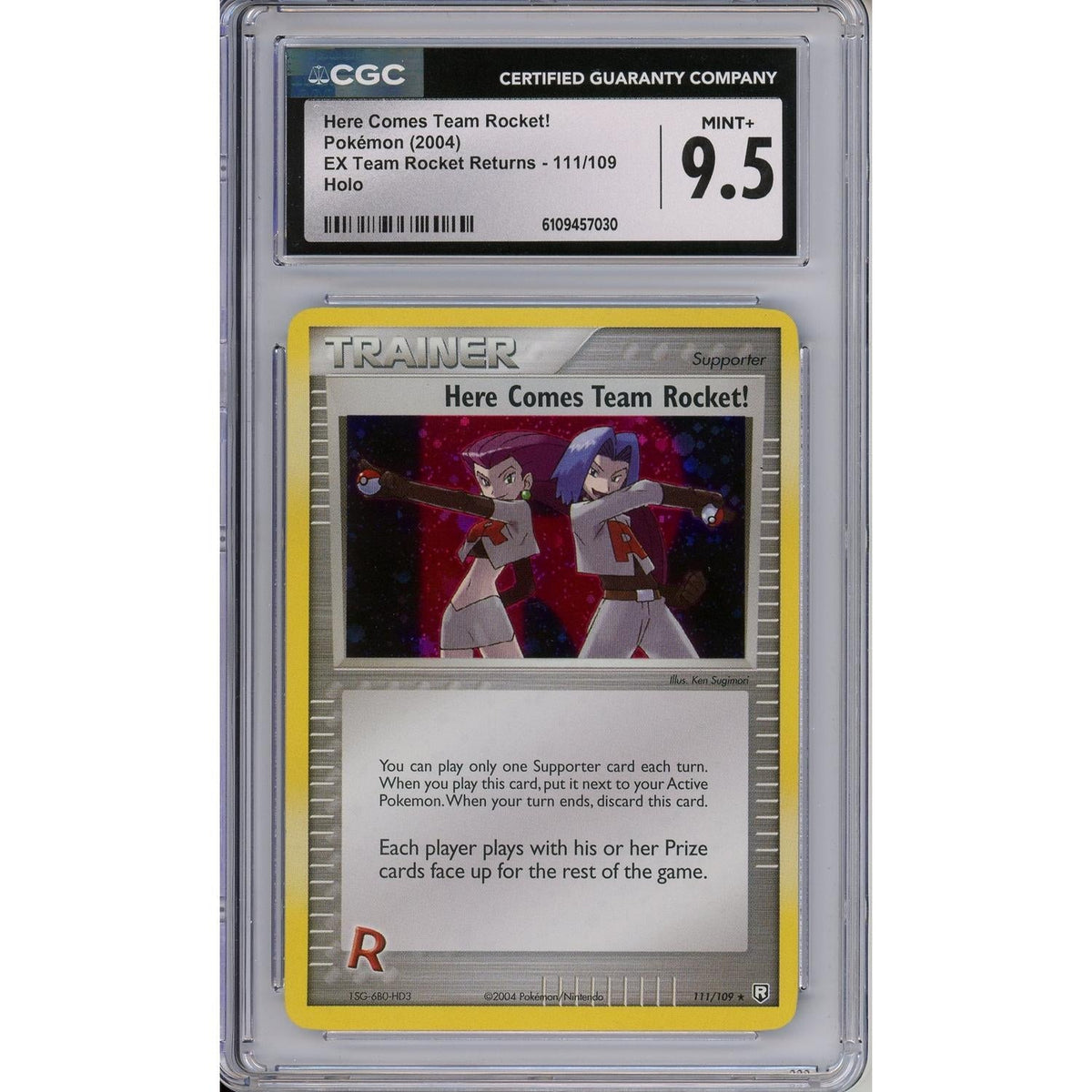 Pokémon Pokemon Graded: Here Comes Team Rocket! 111/109 EX Team Rocket Returns (2004) Holo CGC 9.5