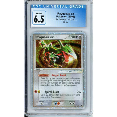 Pokémon Pokemon Graded: Rayquaza EX 102/107 EX Deoxys (2005) Holo CGC 6.5