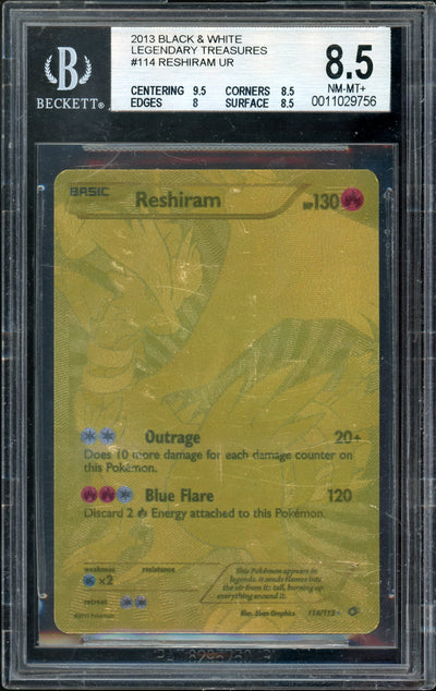 Sports Reshiram 114 Legendary Treasures Bgs8.5